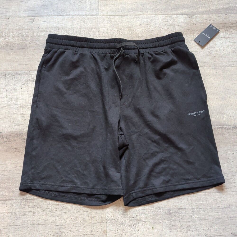 Kenneth Cole New York Men's Black Drawstring Sweat Shorts Size L Large NWT